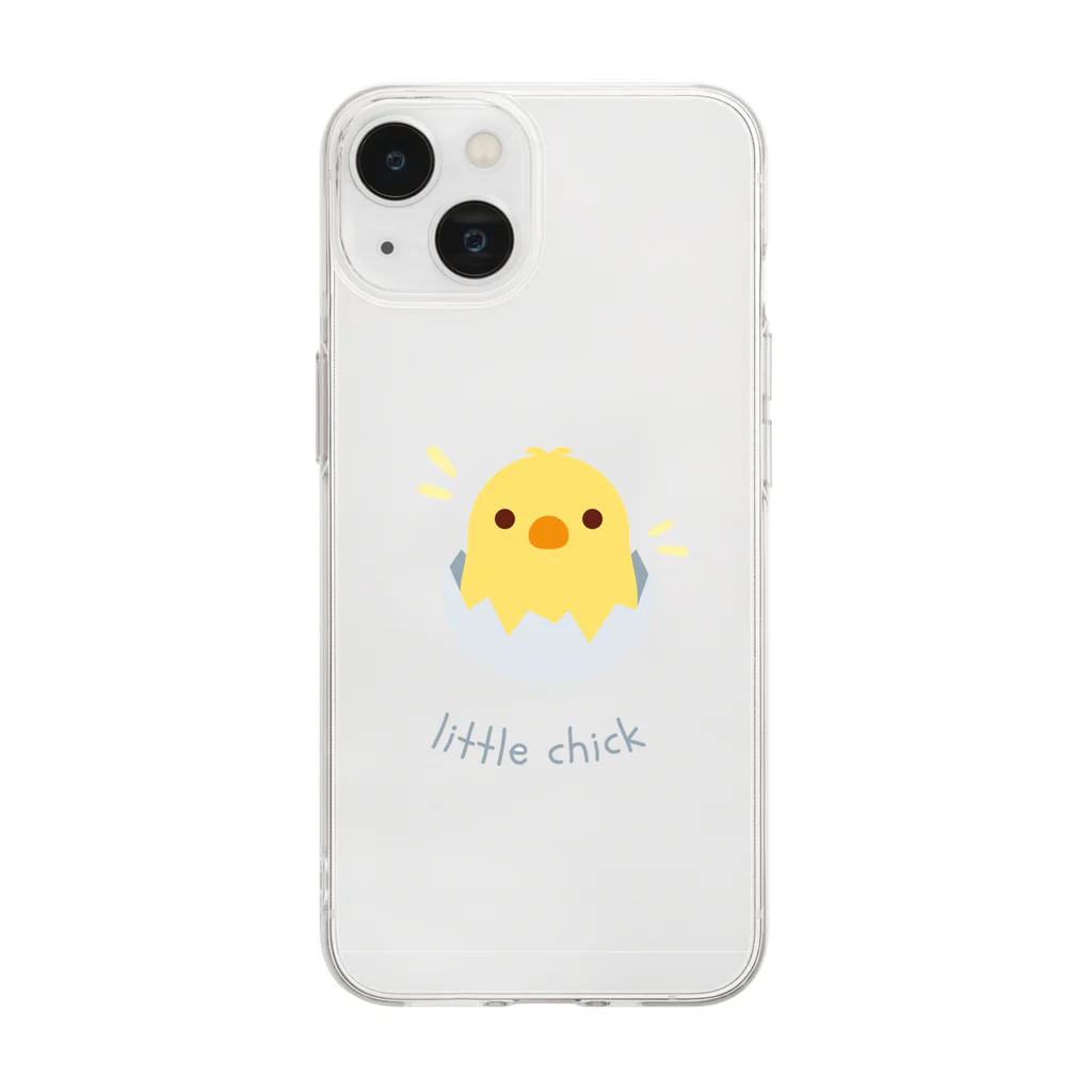 愉快な仲間たちのLittle Chick Soft Clear Smartphone Case