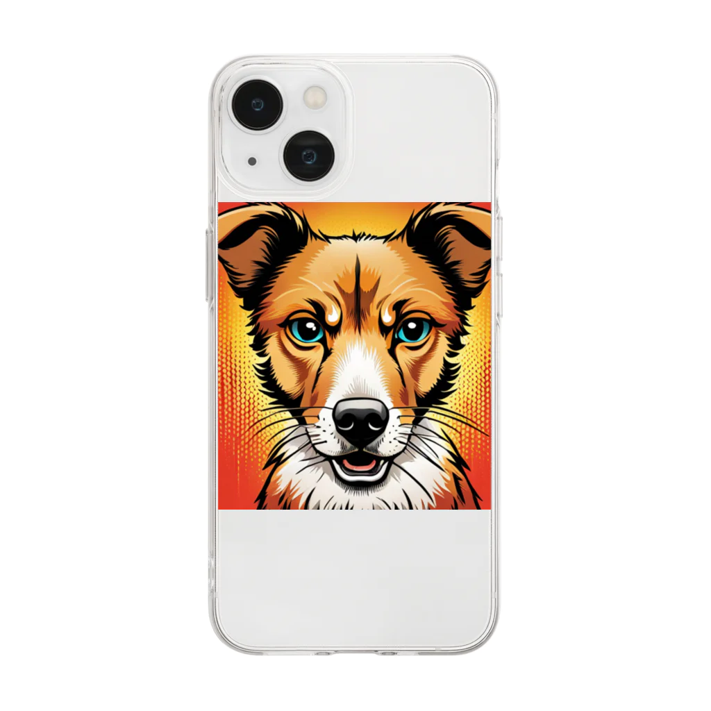 KURISANの可愛い犬です。 Soft Clear Smartphone Case