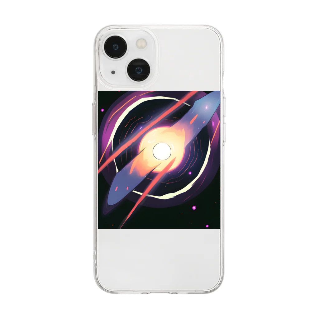 Town_ShipのCosmic Darkness Soft Clear Smartphone Case