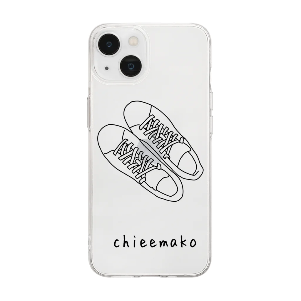 chieemakoのスニーカー Soft Clear Smartphone Case