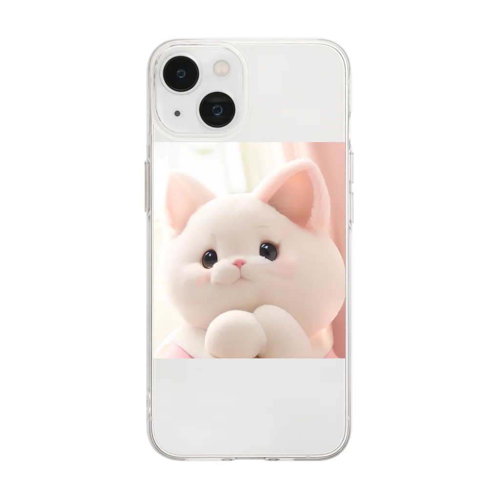 せつのおねがいネコちゃん Soft Clear Smartphone Case