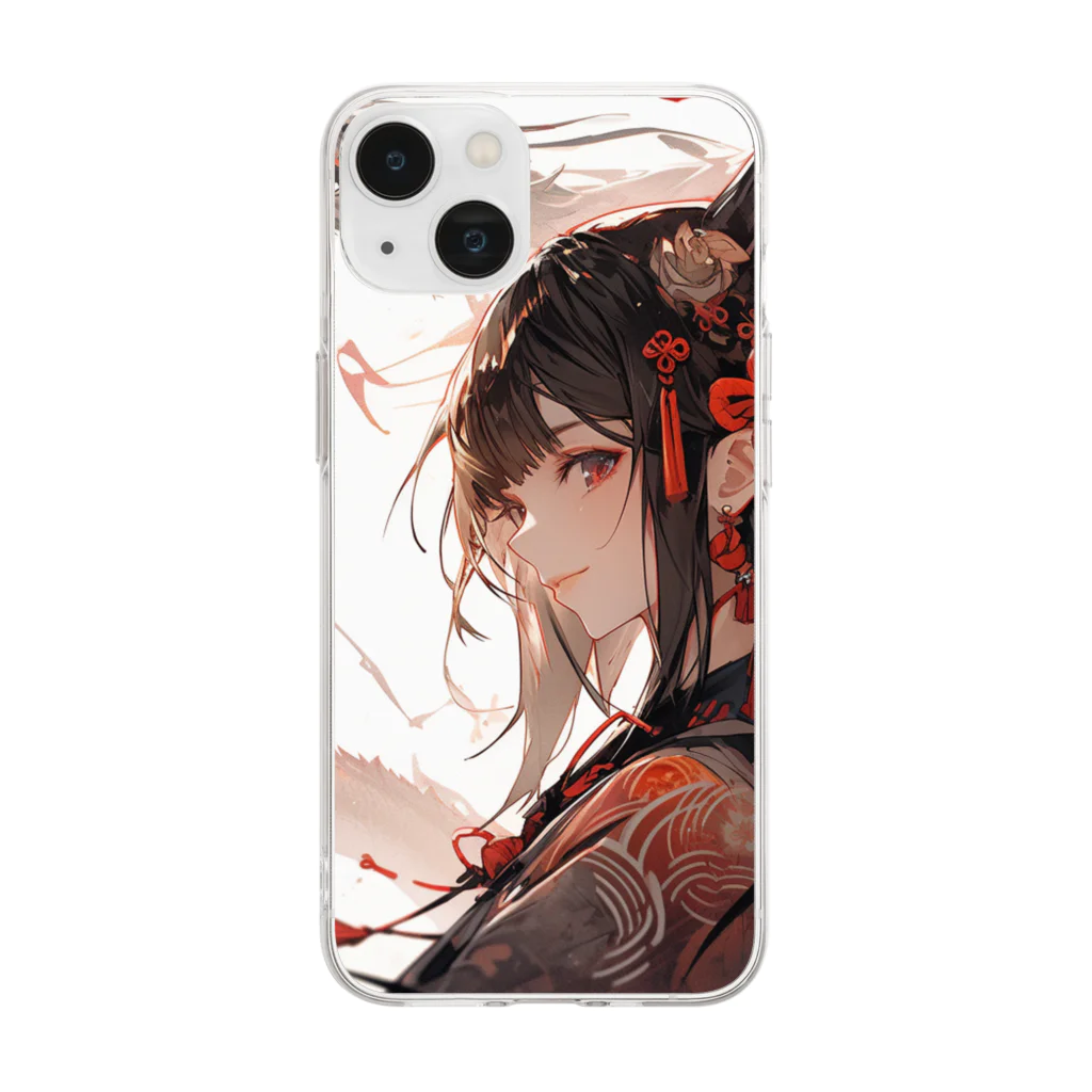 Keko-Neko🌟AI Illust-Studioの龍姫見参！！ Soft Clear Smartphone Case