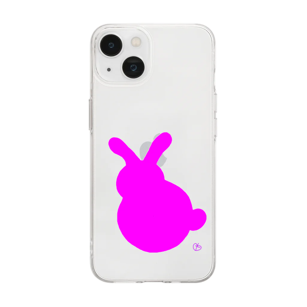 とりの店のうさぎP Soft Clear Smartphone Case