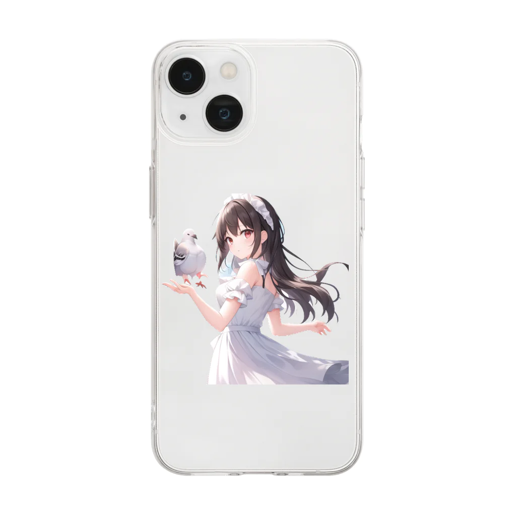 D.M@WORLDの鳥界のアイドル❤️鳩のハトコ様 Soft Clear Smartphone Case