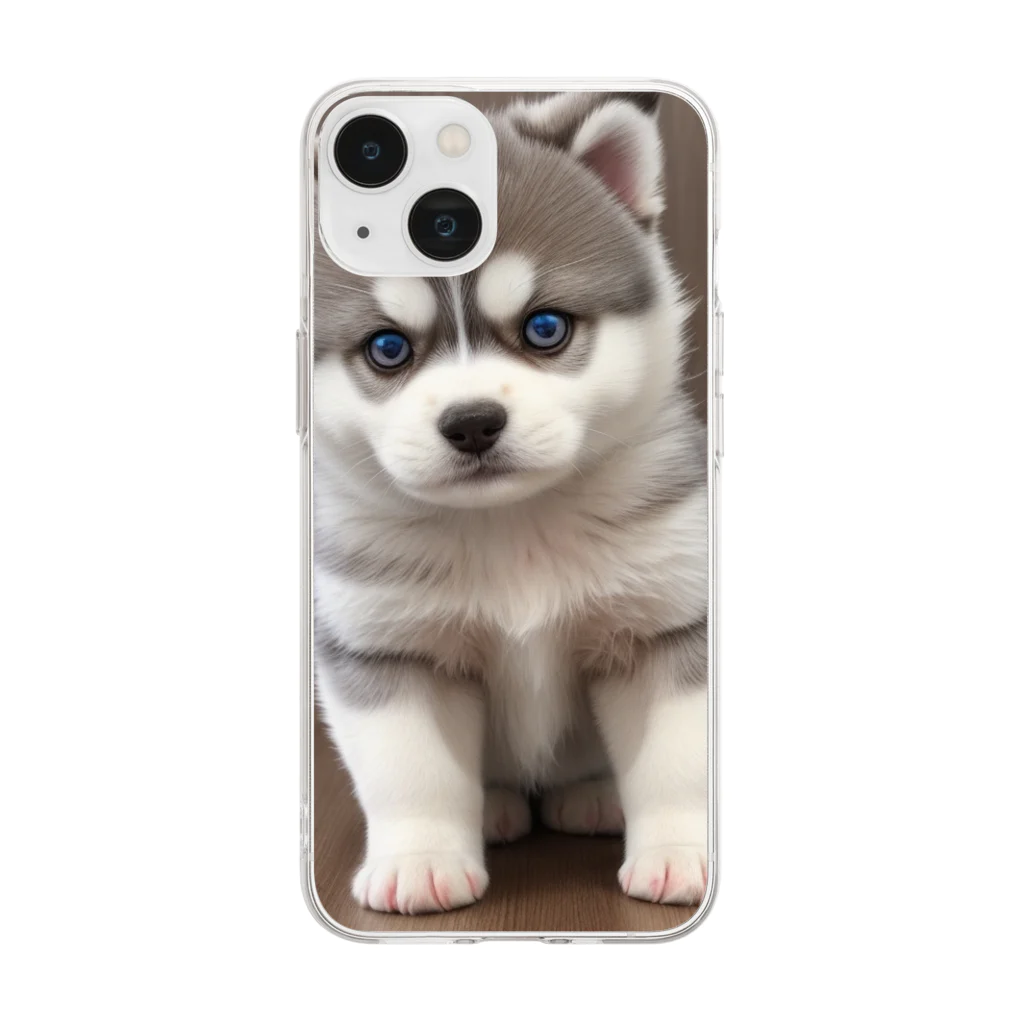 pet_daisukiのハスキーちゃん✨ Soft Clear Smartphone Case