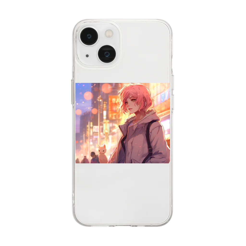 ドットアニメティーク の紗夢（さゆめ） Soft Clear Smartphone Case