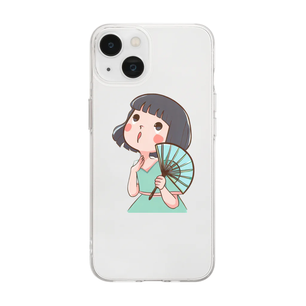 suuの仰ぐ女の子 Soft Clear Smartphone Case