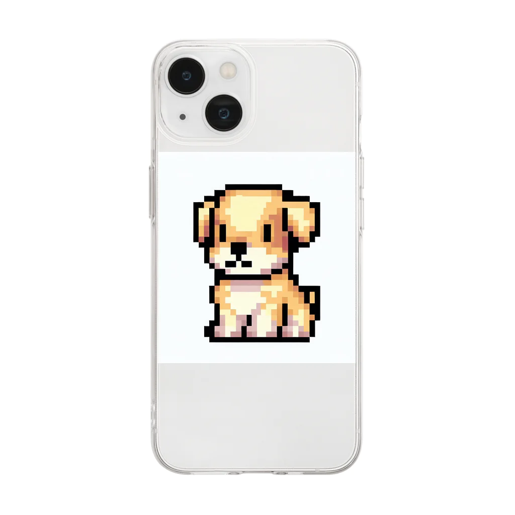 ebizo999のドット絵の子犬 ソフトクリアスマホケース