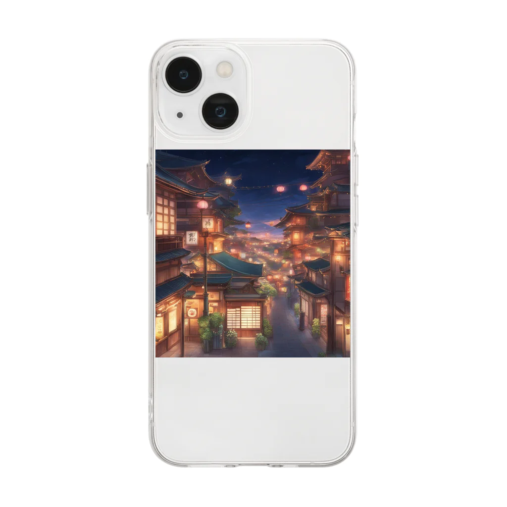 Tentative_Sensationのエモい街 Soft Clear Smartphone Case