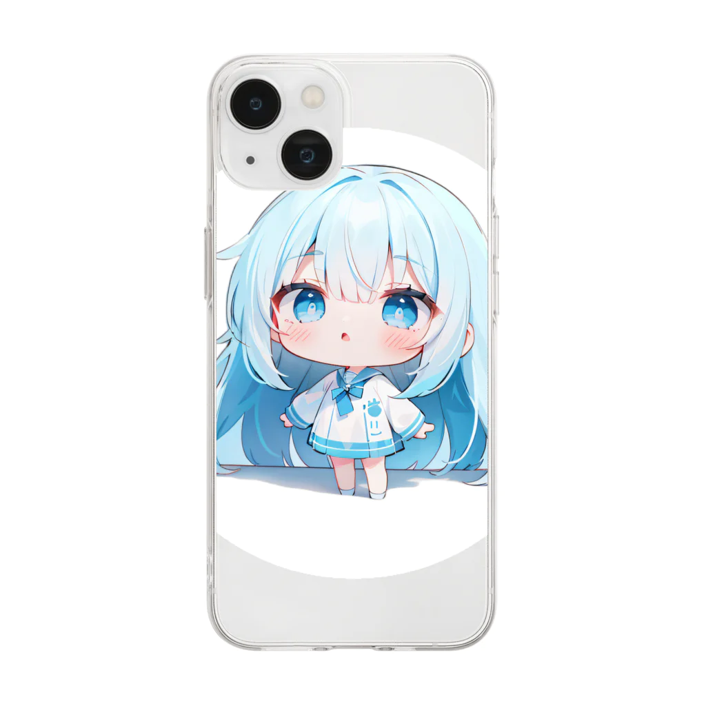 Firelyのチビミク Soft Clear Smartphone Case