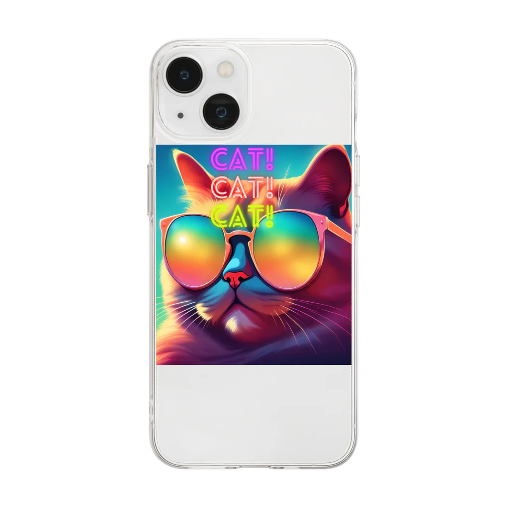 tatuuのShady Cat! Soft Clear Smartphone Case