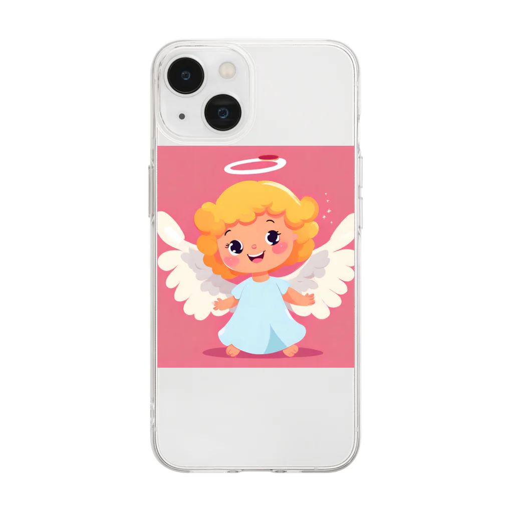 かわちい♡やさんのかわいい天使ちゃんグッズ Soft Clear Smartphone Case