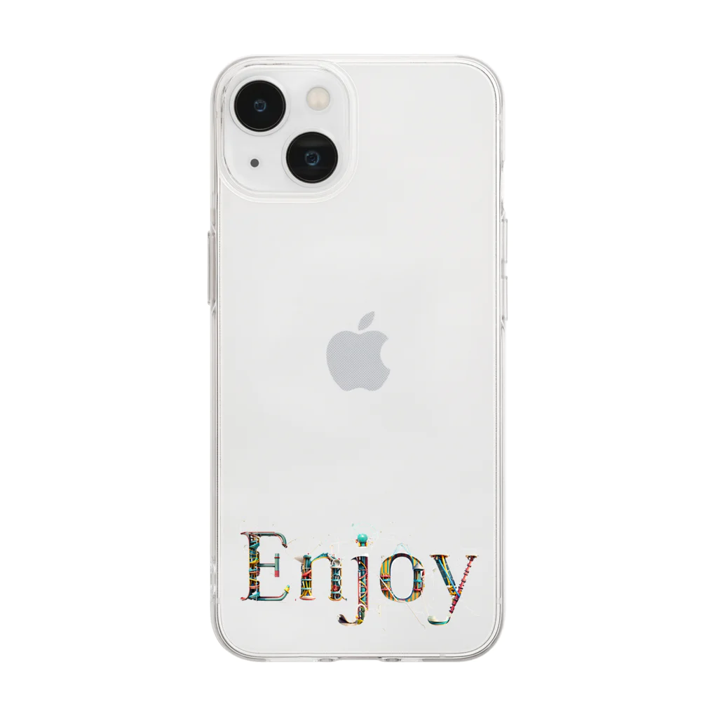 Dondon_designのEnjoy！ Soft Clear Smartphone Case