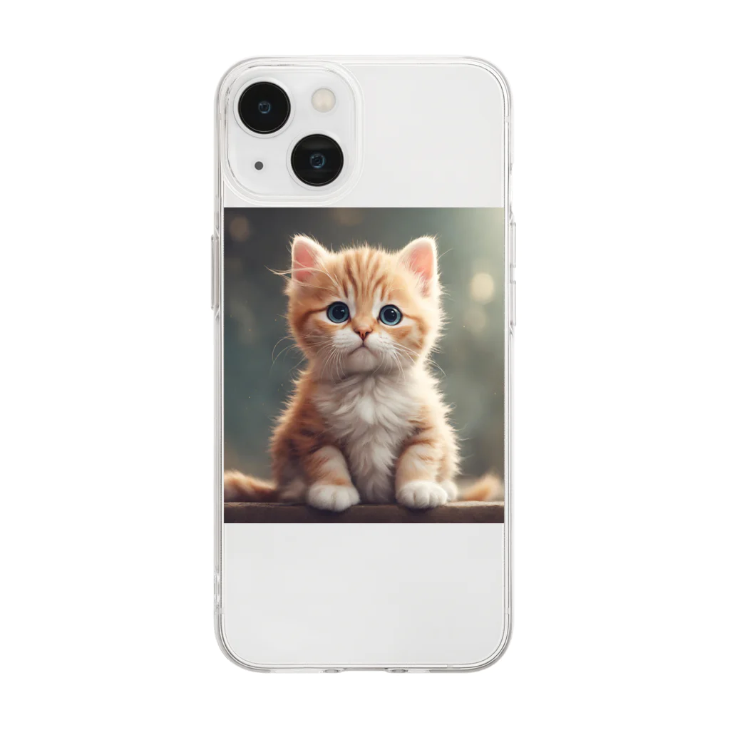 tetuharuのキュートな子猫 Soft Clear Smartphone Case