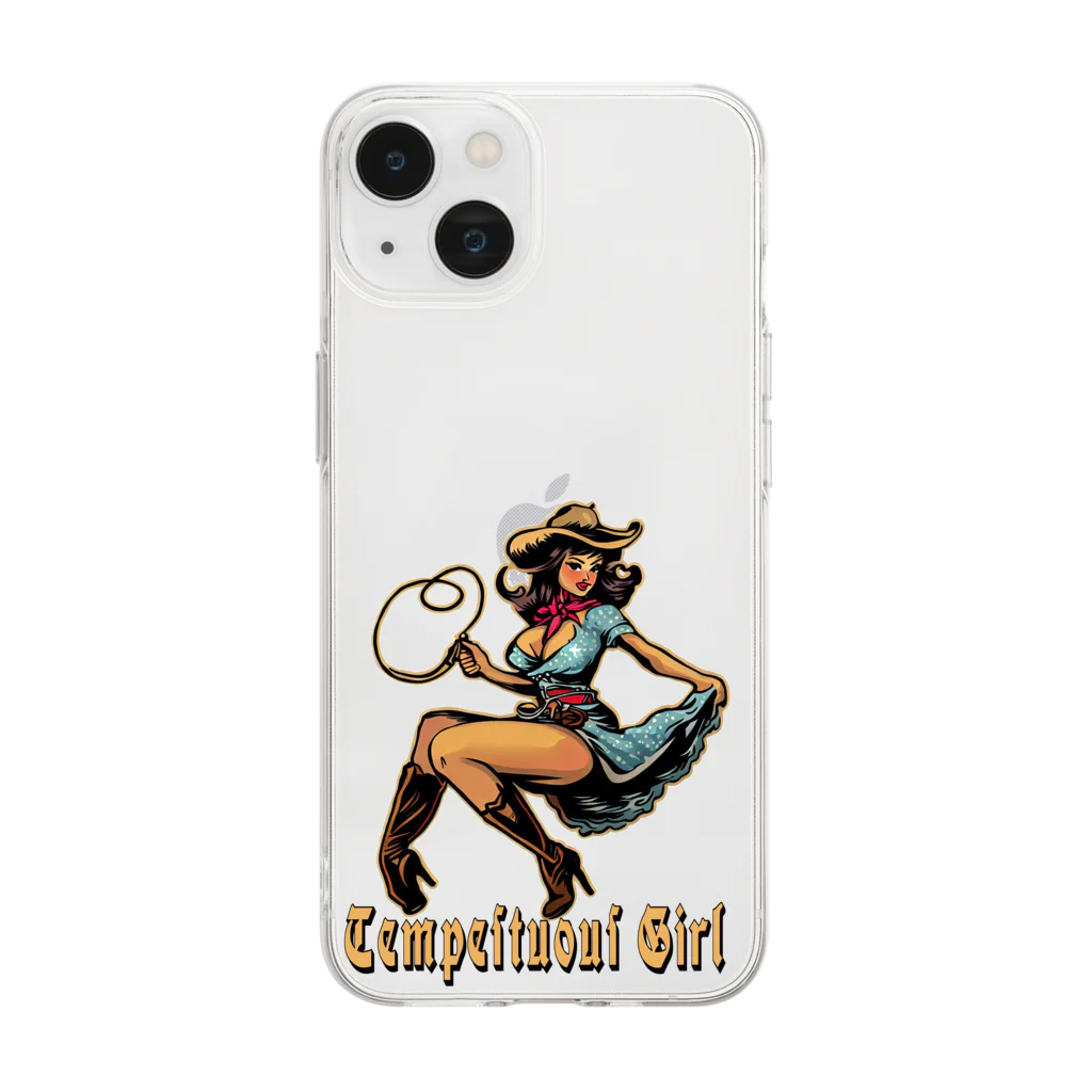 islandmoon13のCOWGIRL　じゃじゃ馬娘　tempestuous girl Soft Clear Smartphone Case