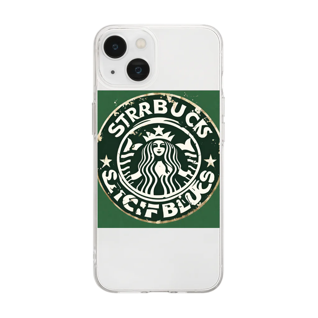 コーヒー屋のコーヒーショップ風のグッズ Soft Clear Smartphone Case