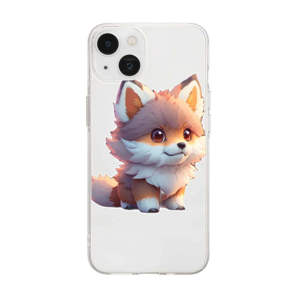 romi-yuのキツネくん Soft Clear Smartphone Case