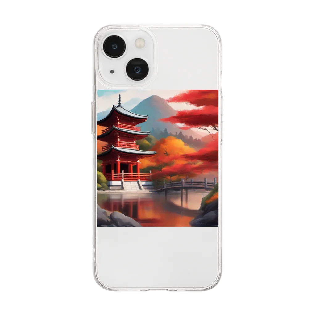 シンゲンの日本の風景・京都編 Soft Clear Smartphone Case