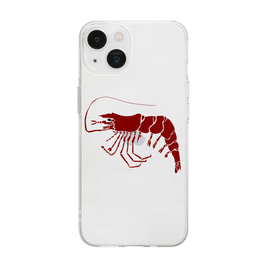 ぞんぽろ（zompollo）のEBI（ルーズ） Soft Clear Smartphone Case