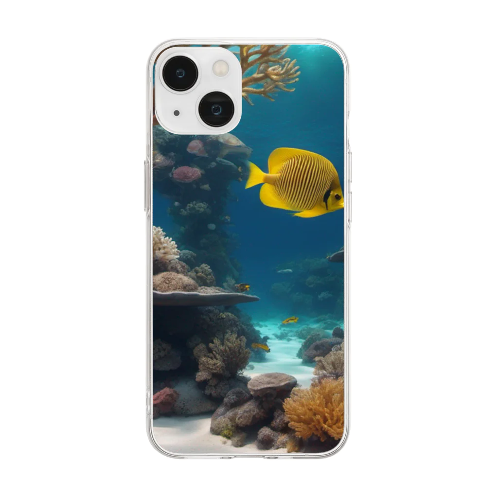 DapperMixの魚の楽園、海底の宝グッズ Soft Clear Smartphone Case