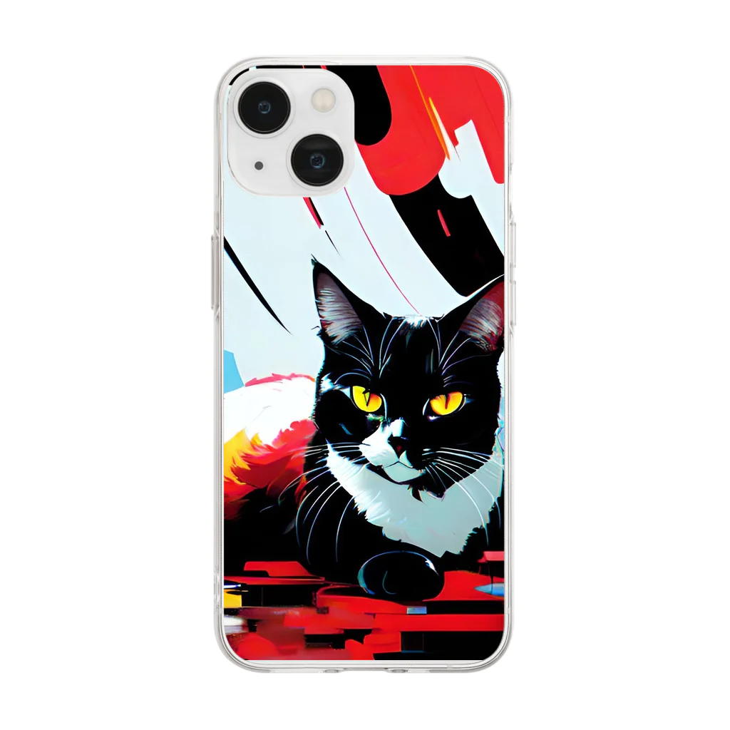 ビビりちゃんのシックなcat Soft Clear Smartphone Case