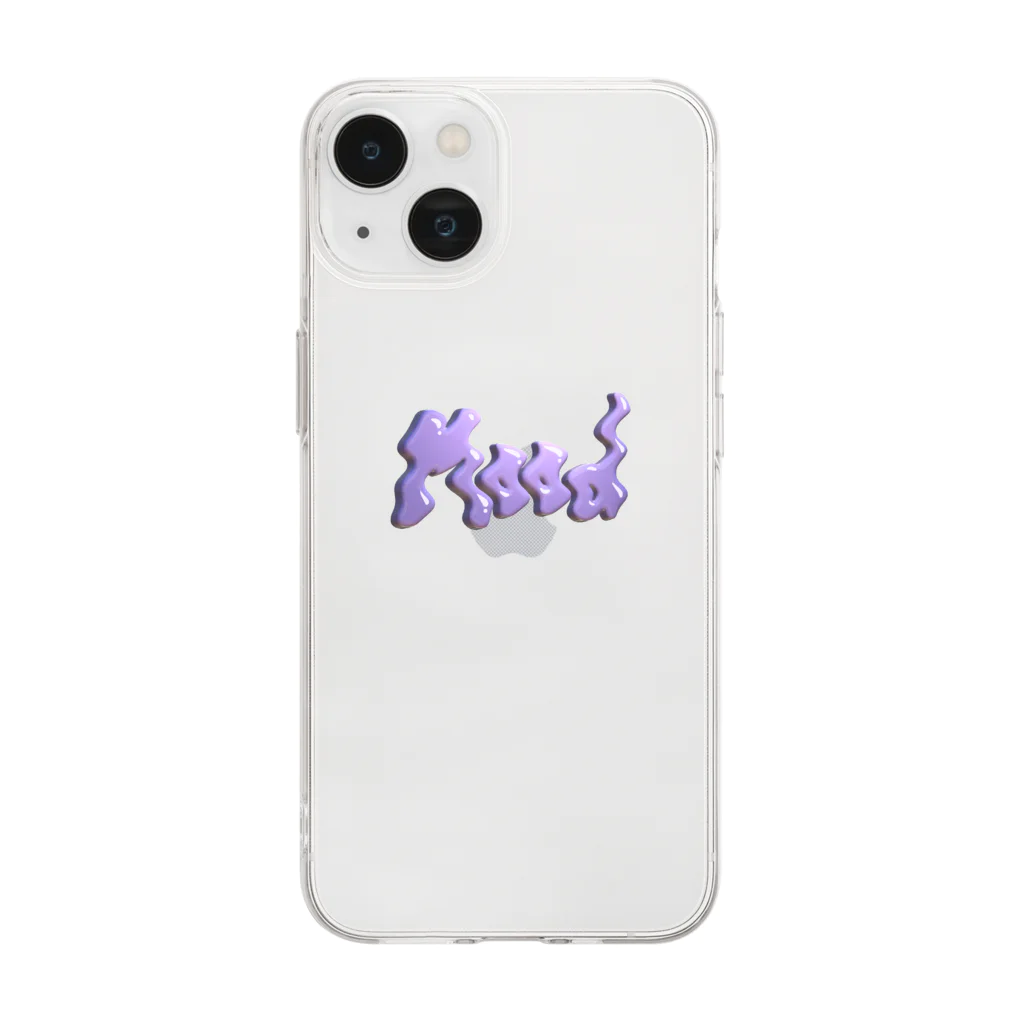 kaka_shopのMood な気分 Soft Clear Smartphone Case