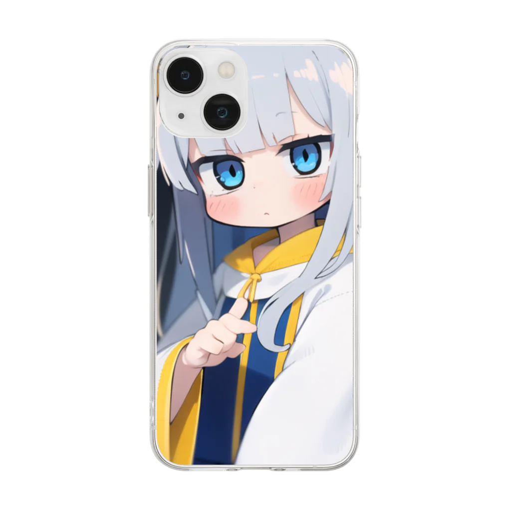 ケモ耳美少女キツネちゃん（AIart）の魅惑的なキツネ姿の美女 Soft Clear Smartphone Case