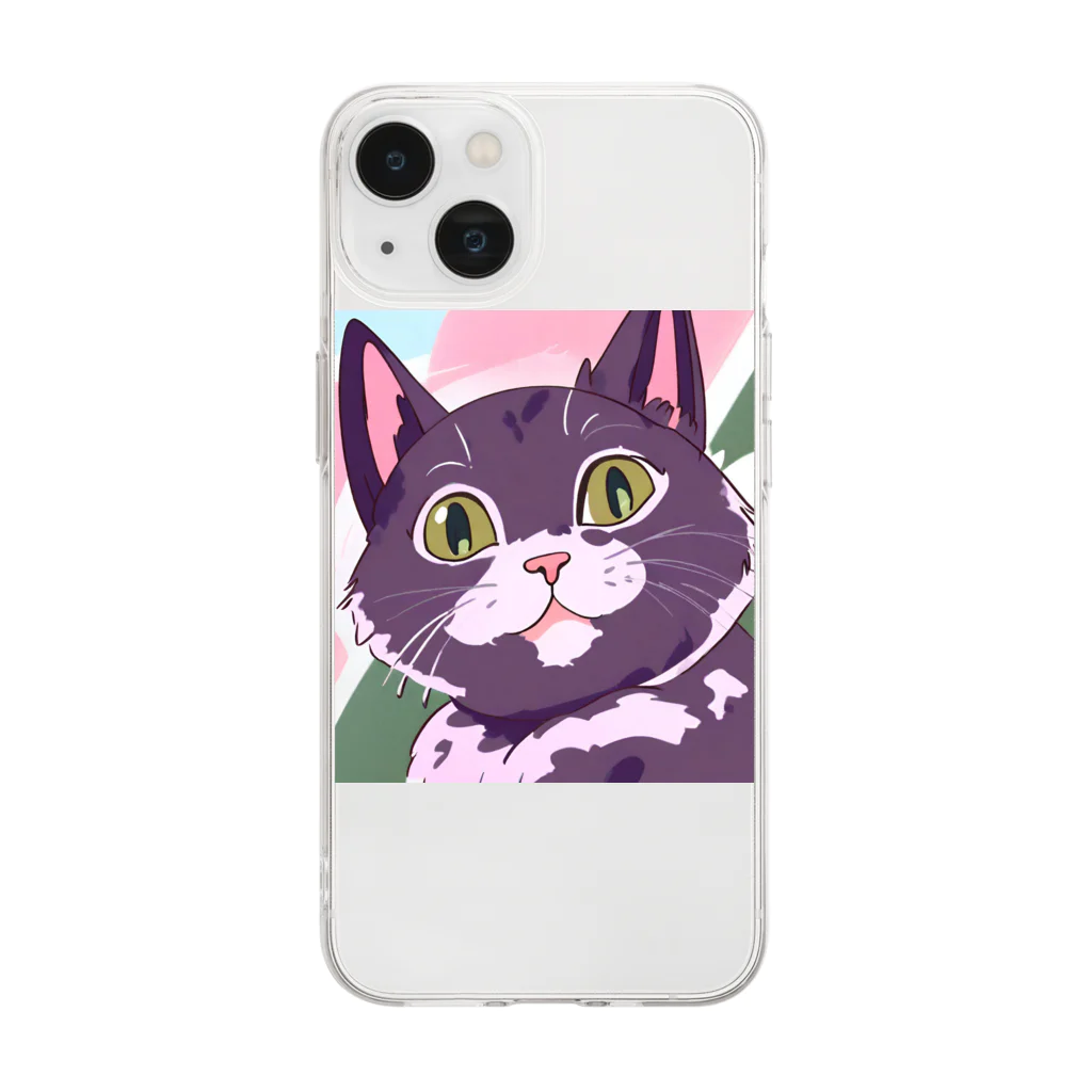 ことこと♂@トレーダーの猫猫 Soft Clear Smartphone Case