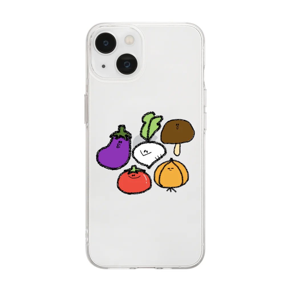 BONNUのお野菜集合 Soft Clear Smartphone Case