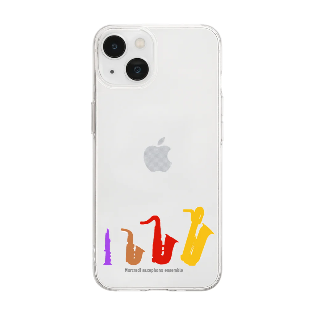 メルサクグッズのcolorful Saxophone Soft Clear Smartphone Case