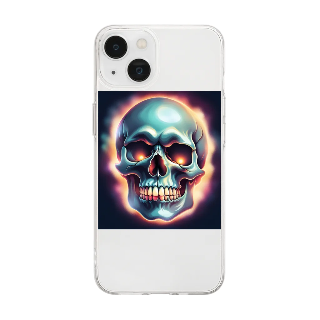 cool&stylishのDARK SKULL スカル Soft Clear Smartphone Case