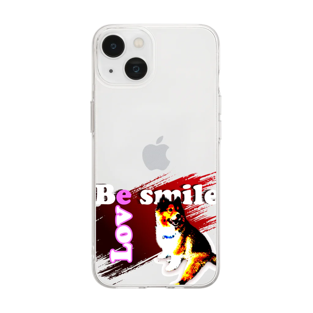 もふもふ犬ソア君SHOPのBe smile♡ Soft Clear Smartphone Case