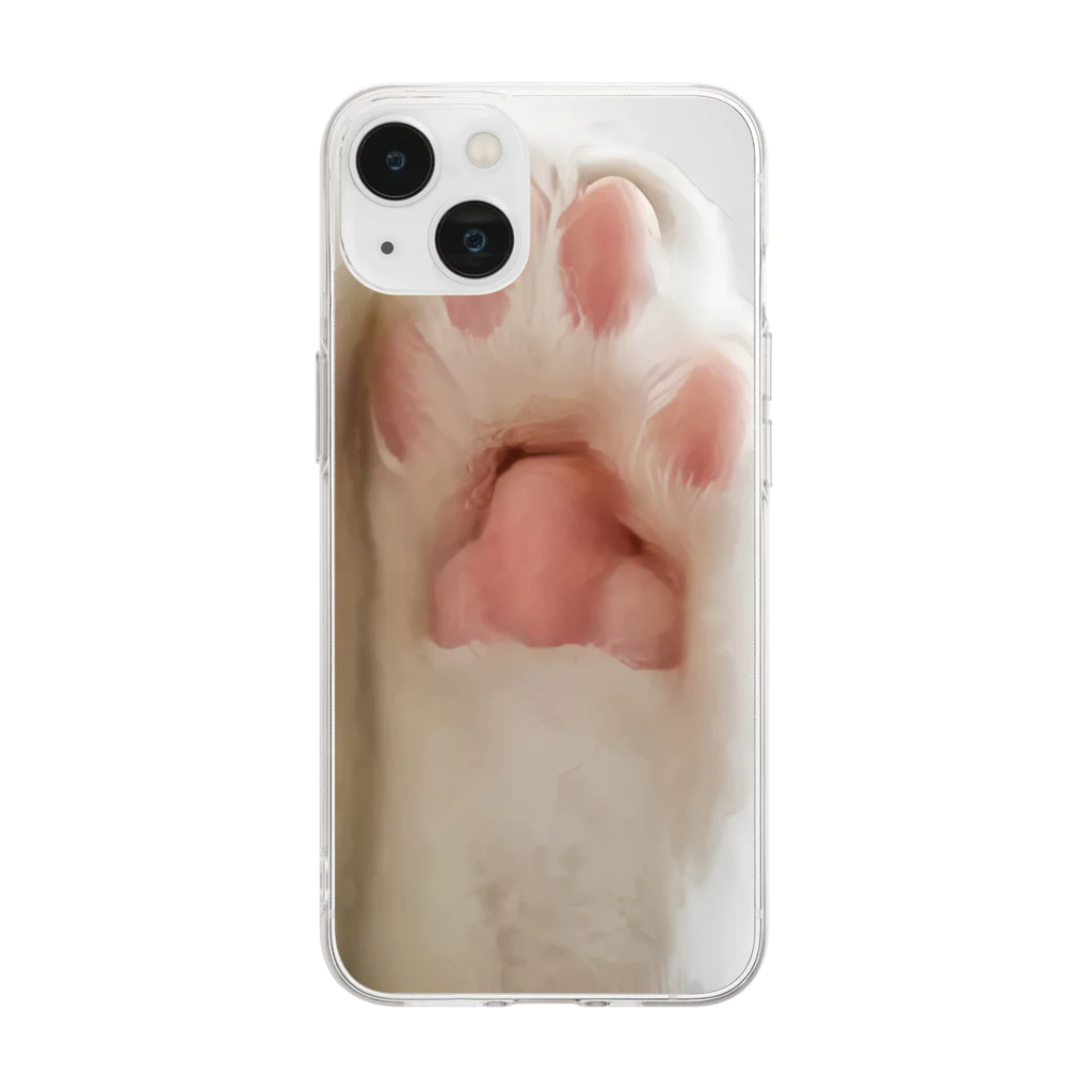 咲夜の隠れ家の肉球ちゃん Soft Clear Smartphone Case