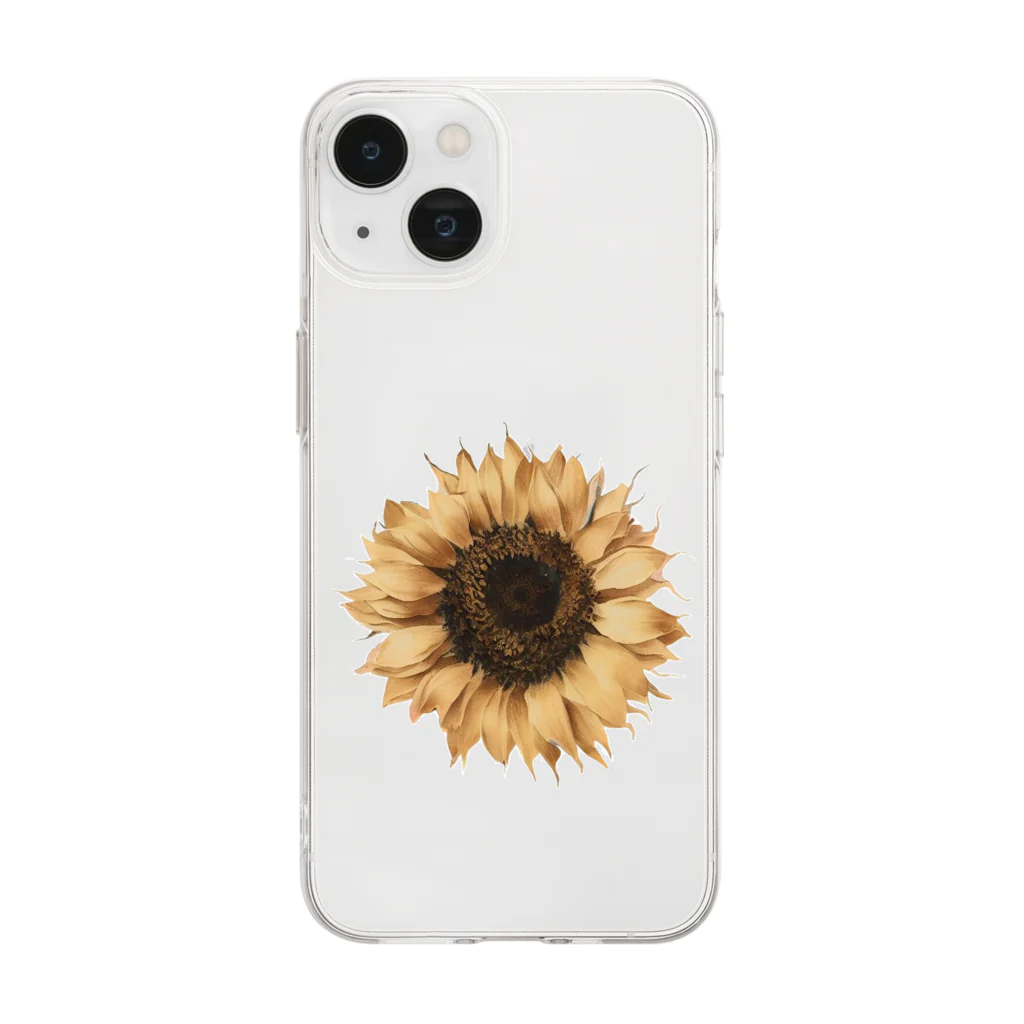 Atelier Petrichor Forestのヒマワリ Sunflower Soft Clear Smartphone Case