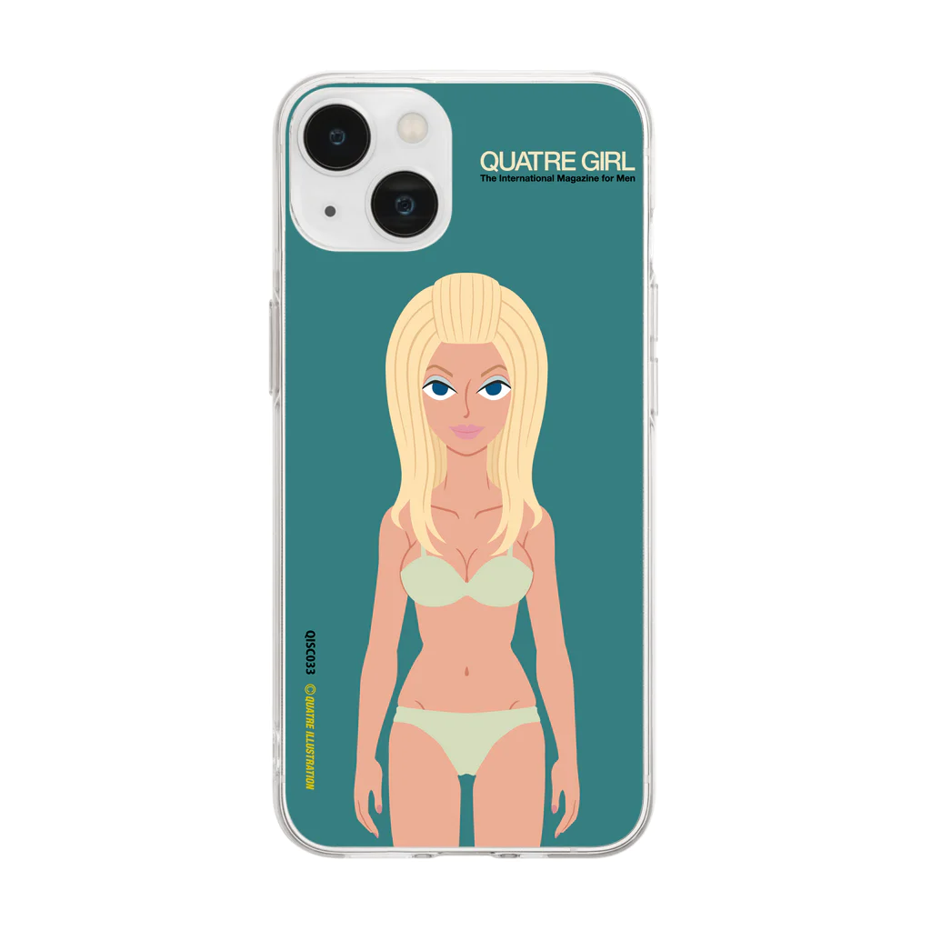 Quatre Illustrationのキャトル・ガール10 Soft Clear Smartphone Case