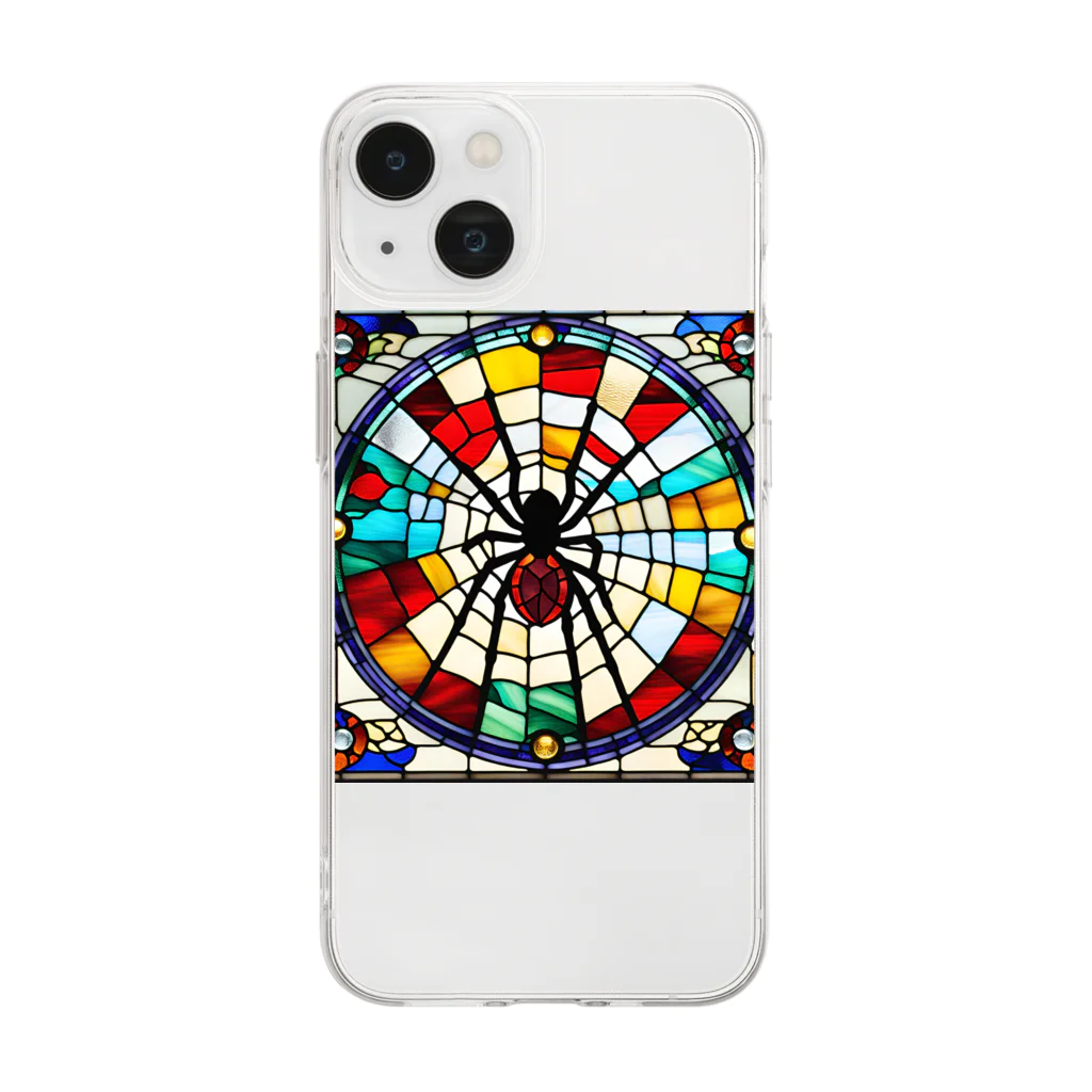 0024aquaの蜘蛛の巣 Soft Clear Smartphone Case