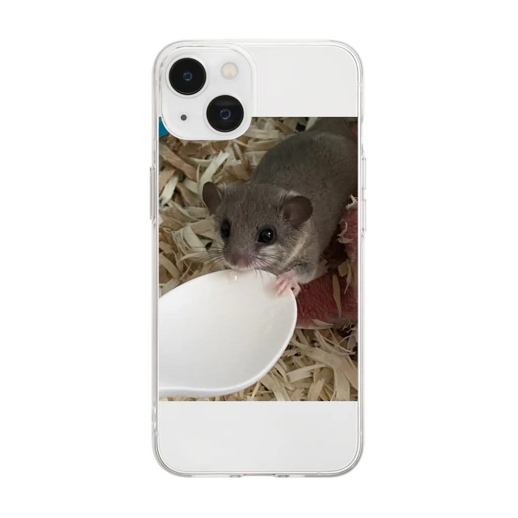 かわいい動物達(*´˘`*)のアフリカヤマネのさくちゃん Soft Clear Smartphone Case