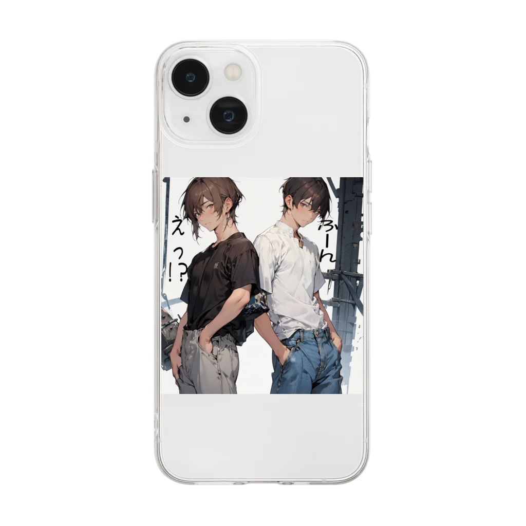 Cyber XXXの美少年物語２ Soft Clear Smartphone Case