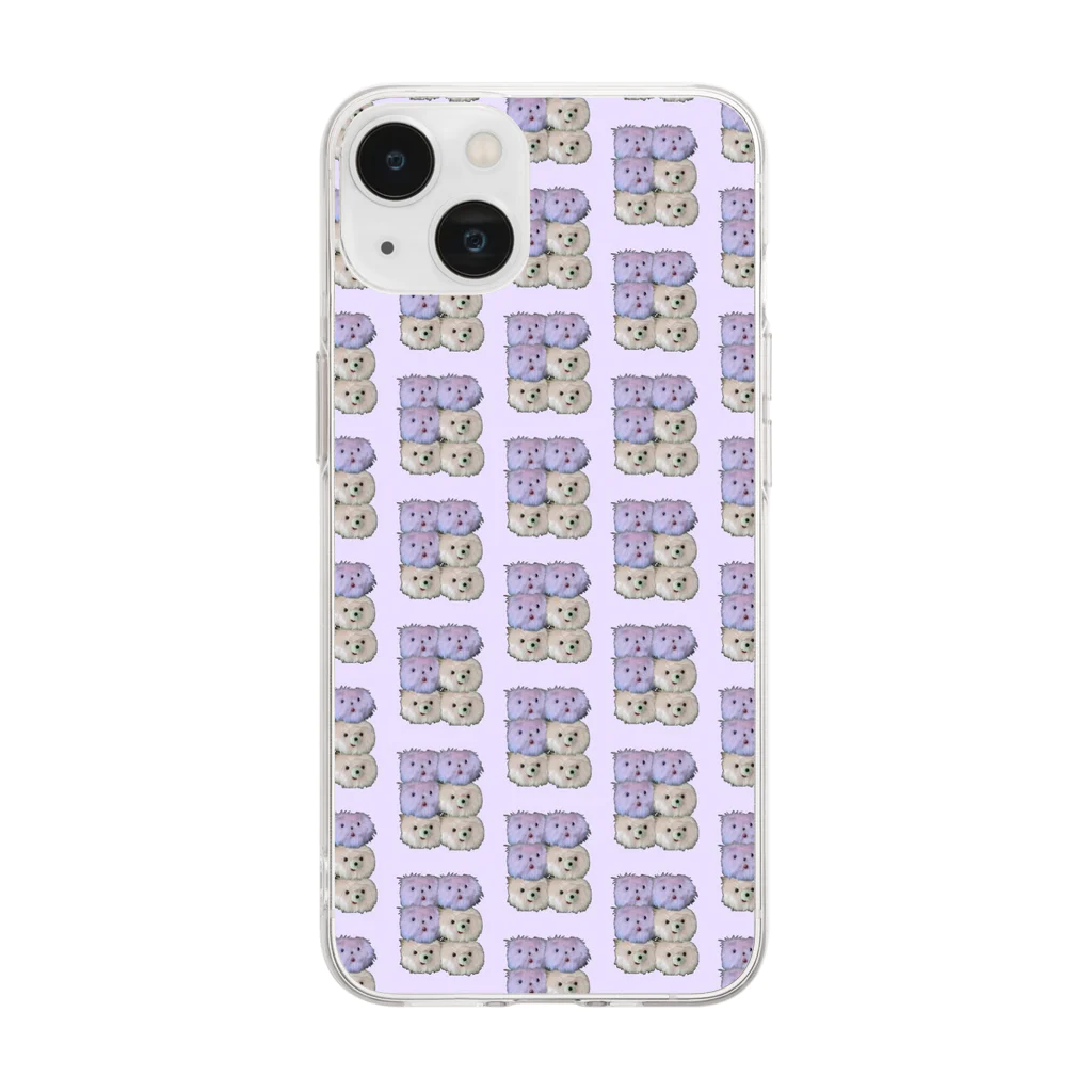 くまくま。ショップの自我かおポ！かおポ！ Soft Clear Smartphone Case