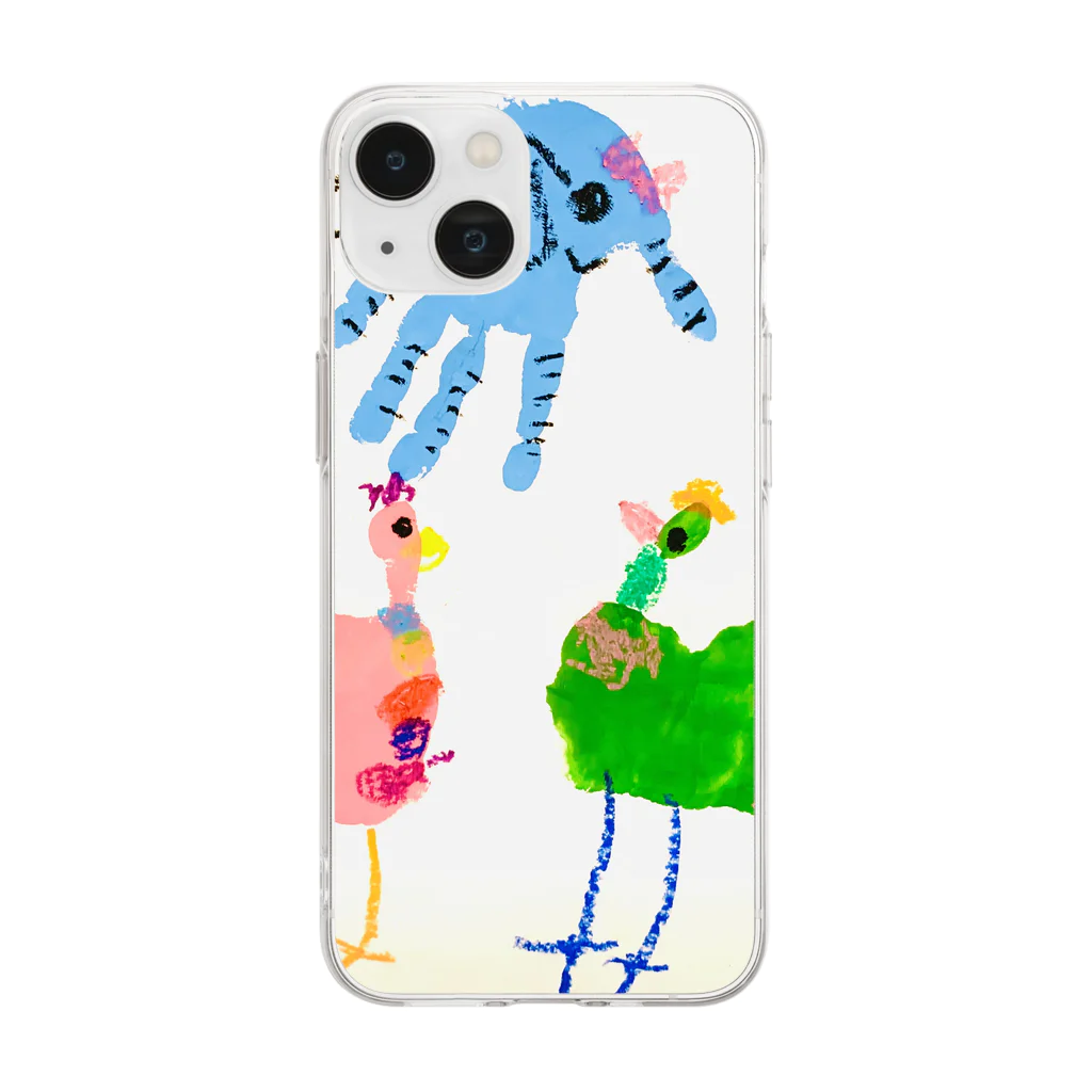 おててのどうぶつえんのおててのどうぶつえん Soft Clear Smartphone Case