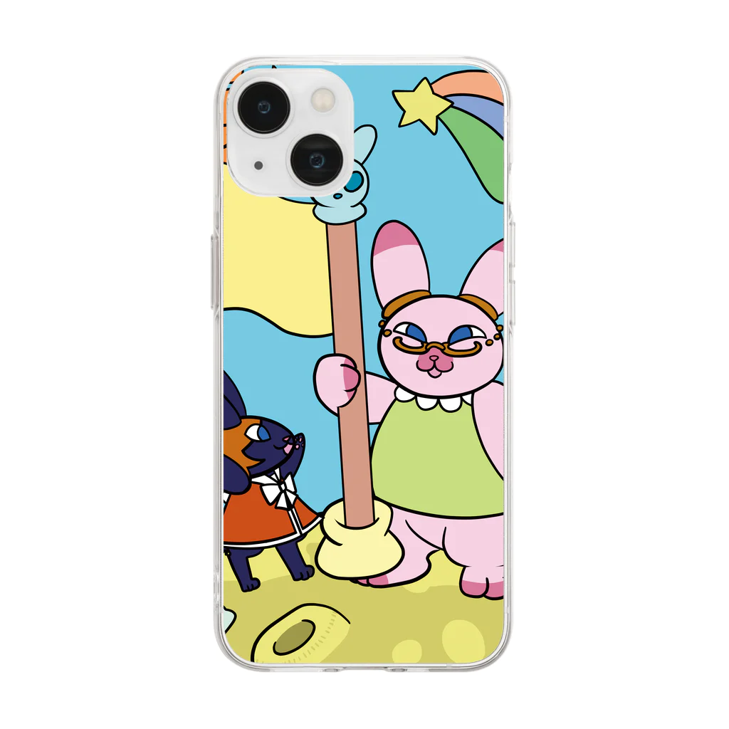 Animaru639のThe Land of Cats-003 Soft Clear Smartphone Case