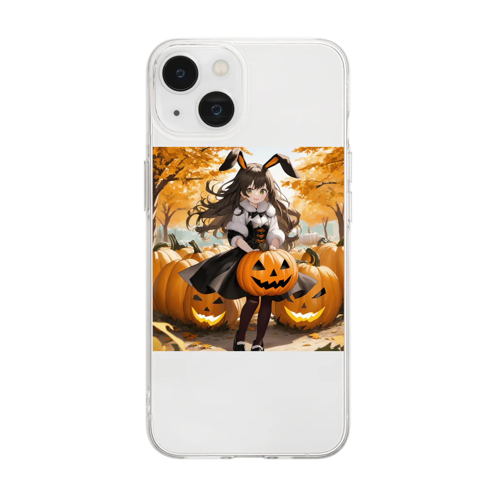 フウマショプのテレサのハロウィーン Soft Clear Smartphone Case