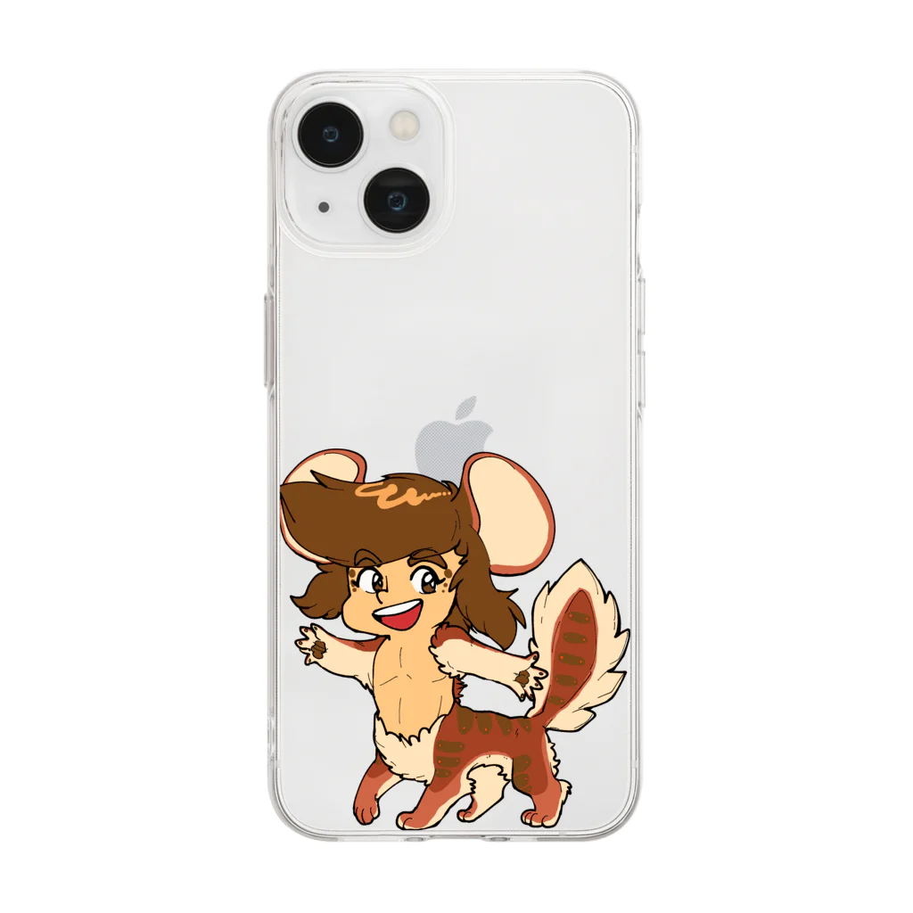 CON_BOXのとん太 Soft Clear Smartphone Case