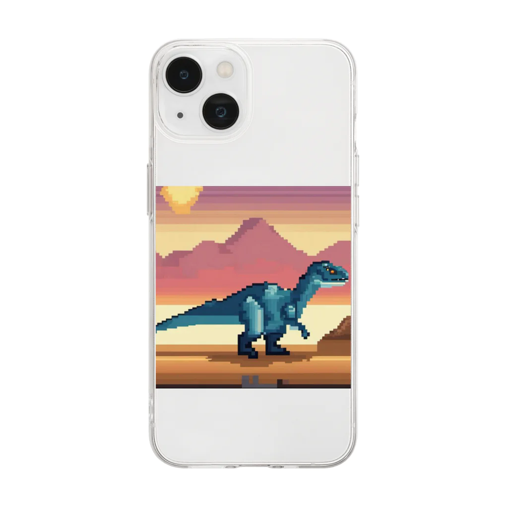iikyanの恐竜㊺　マジュンガサウルス Soft Clear Smartphone Case