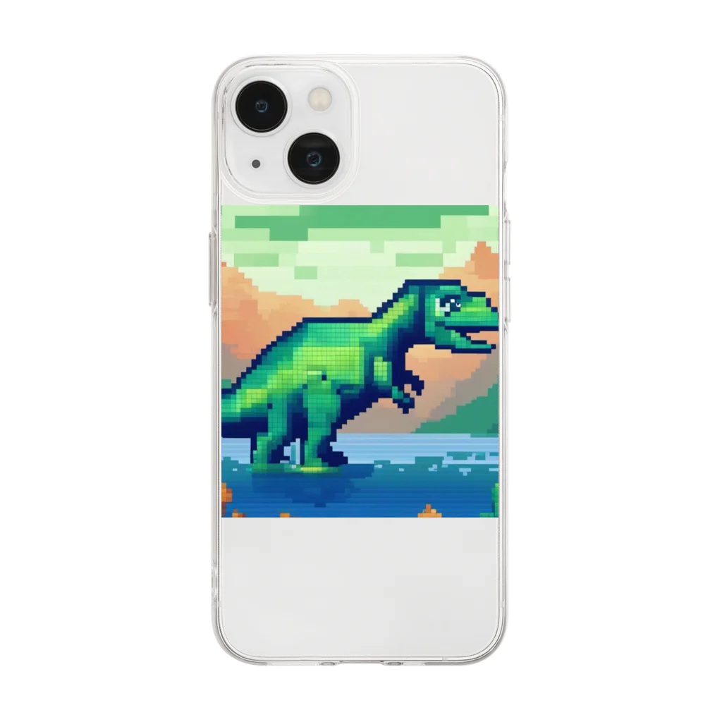 iikyanの恐竜58　ネプチュノサウルス Soft Clear Smartphone Case