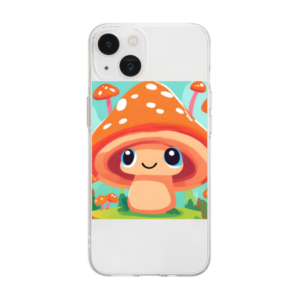 fukuzahのキノコちゃん Soft Clear Smartphone Case