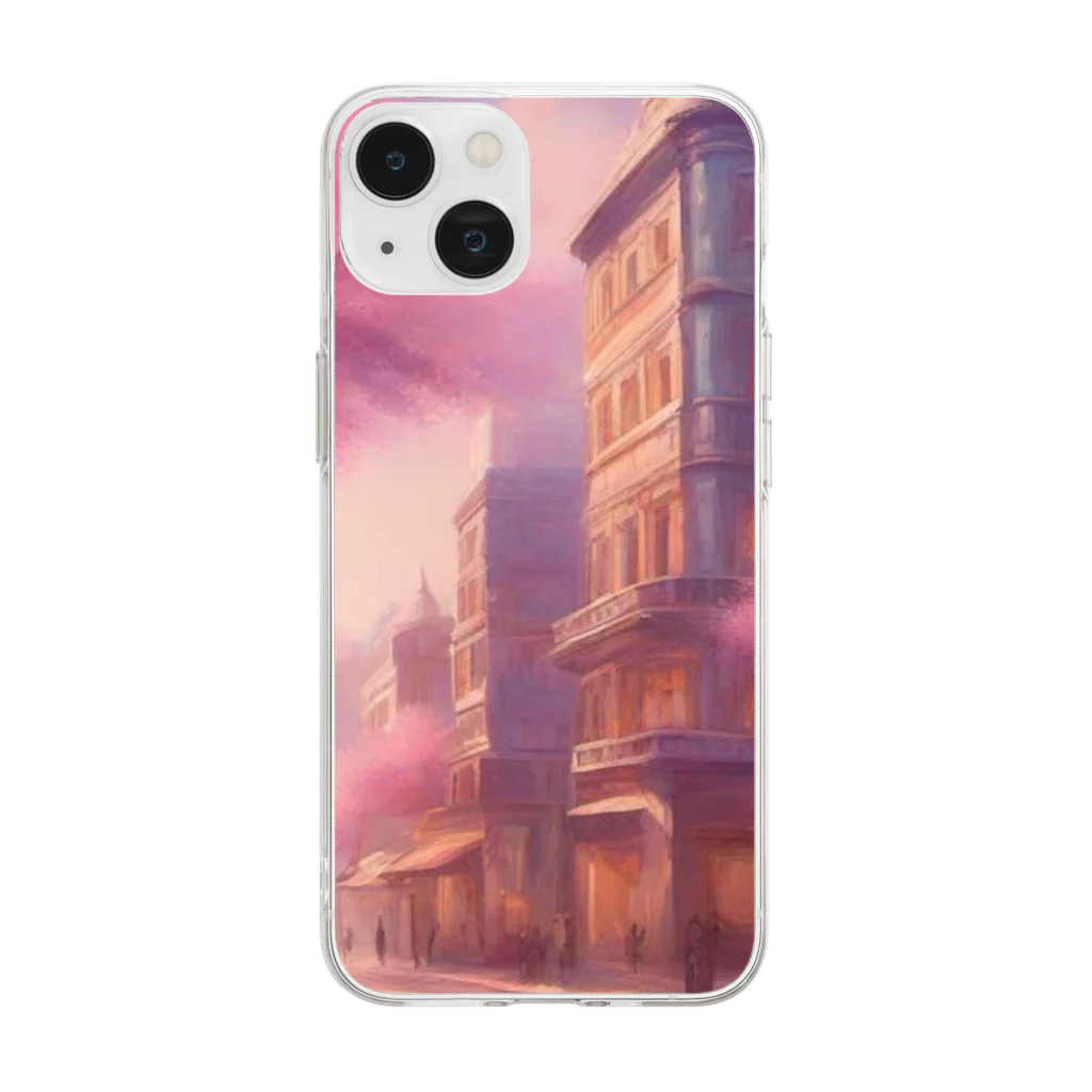 hanabi871の街 Soft Clear Smartphone Case