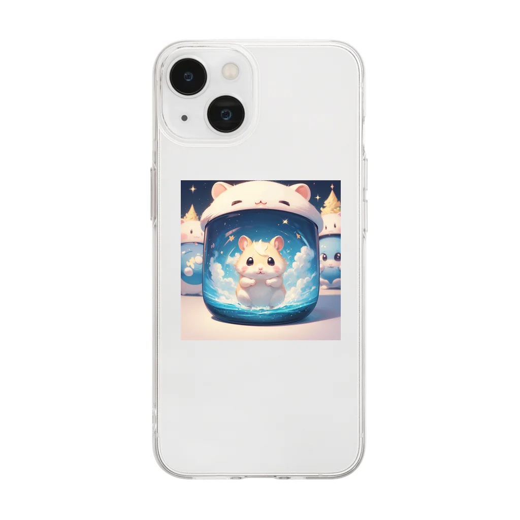 ふるふるアニマルのふるふるハムスター Soft Clear Smartphone Case