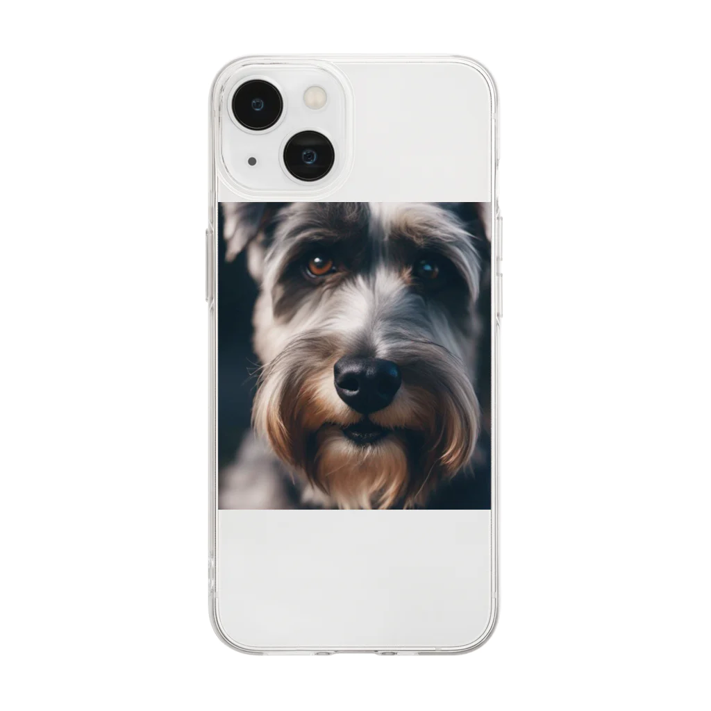 猫と犬どっちも好き！の犬 Soft Clear Smartphone Case