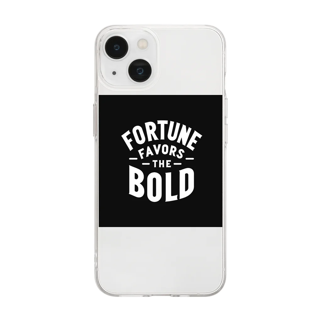 Nexa Official Shop のFortune Favors The Bold Soft Clear Smartphone Case